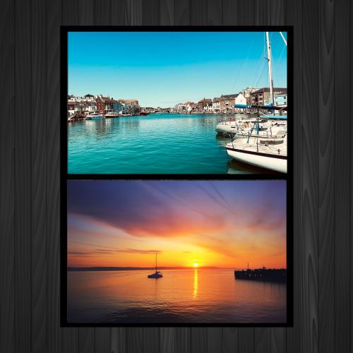 Set of 2 8x6 inch Photo Prints Weymouth Dorset