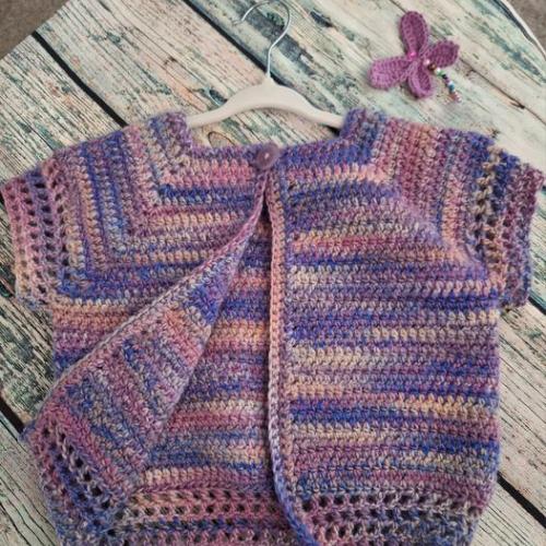 Toddlers (age 2 to 3) Crochet Cardigan - FREE postage