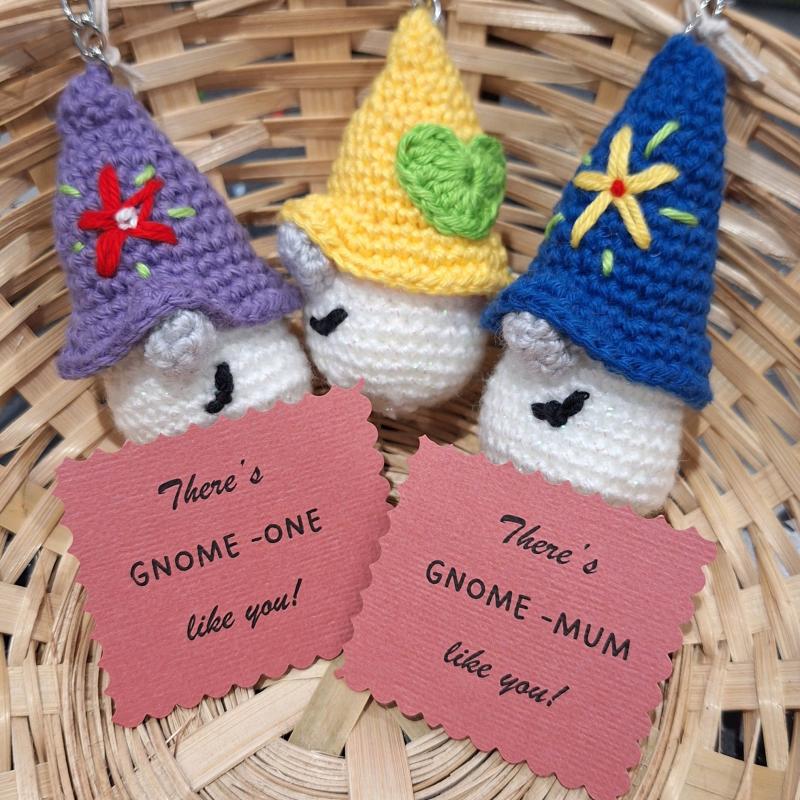 Crochet Gnome Keychain