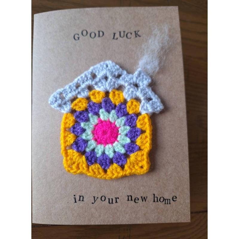 New Home Card with crochet detail