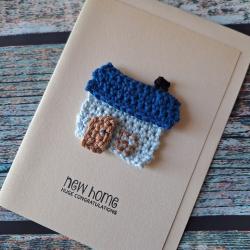 New Home Card with crochet detail