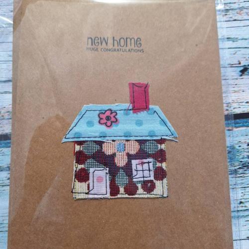 New Home Card with applique embellishment - FREE postage