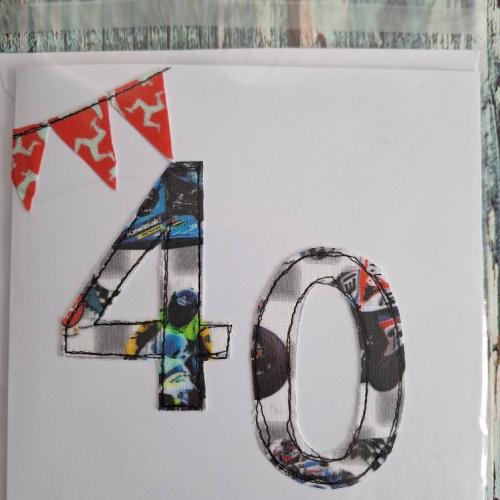 40th Birthday Card for bikers - FREE postage