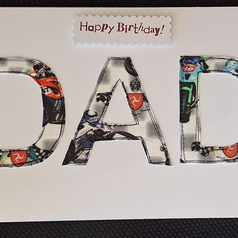 Birthday Card for biker dad - FREE postage