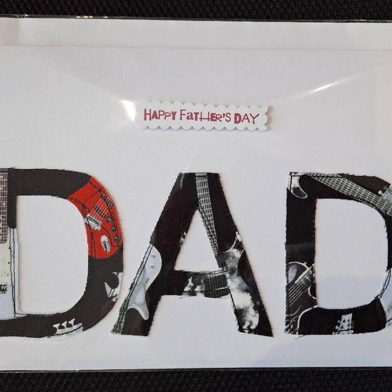Fathers Day Card (electric guitars) - FREE postage