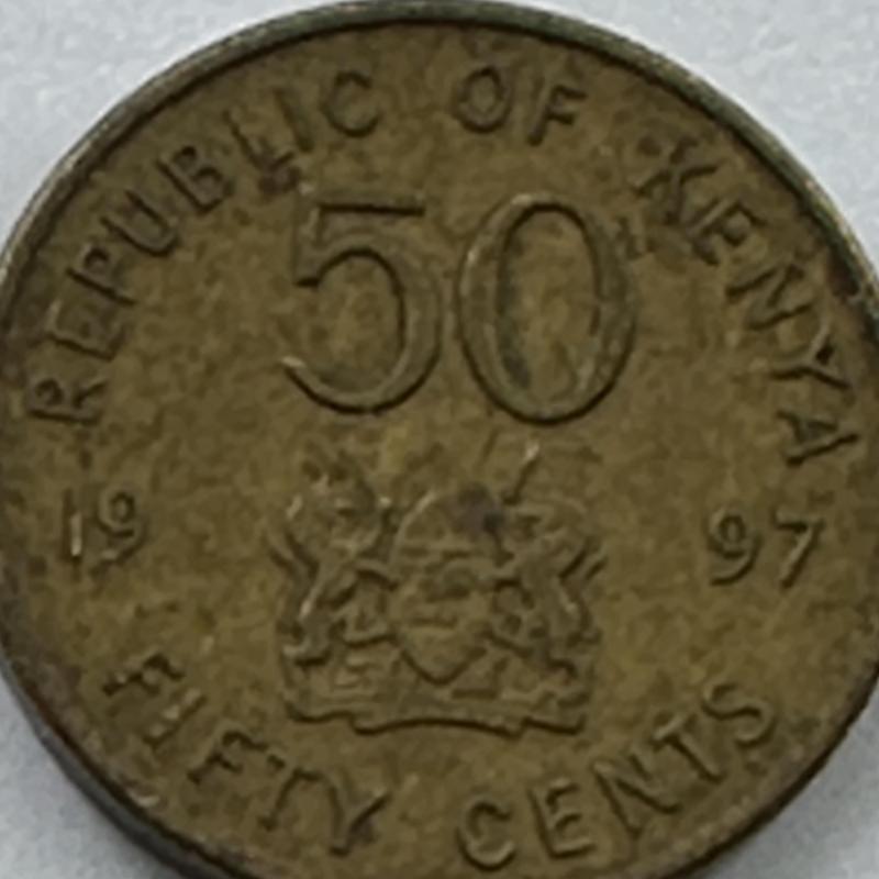 Kenya 1997 50c Fifty Cents Coin Daniel Toroitich Arap Moi