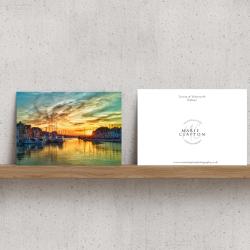 Pack of 2 A6 Weymouth Harbour Dorset Blank Cards with envelopes