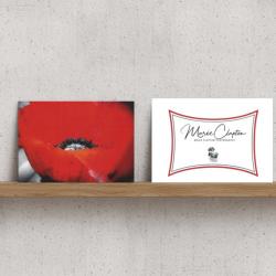 Pack of 2 A6 Poppy Flower Blank Cards with envelopes