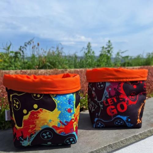 Handmade Fabric Storage Tub - Gaming