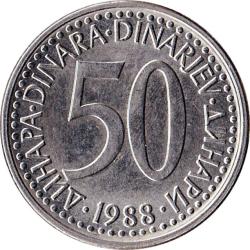 1985 Yugoslavia 50 Five Dinara