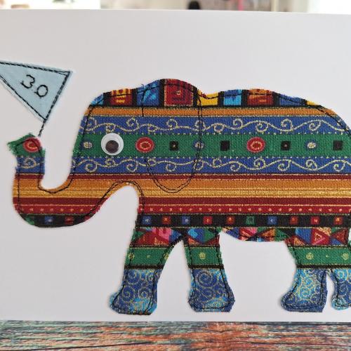 Elephant birthday card with FREE postage