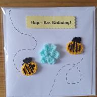 Hap-Bee Birthday card with FREE postage