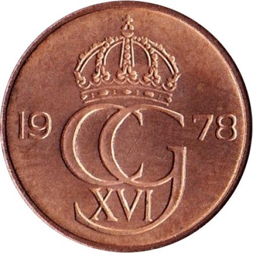 1981 Sweden Swedish 5 Five Ore Crowned Carl XVI Gustaf