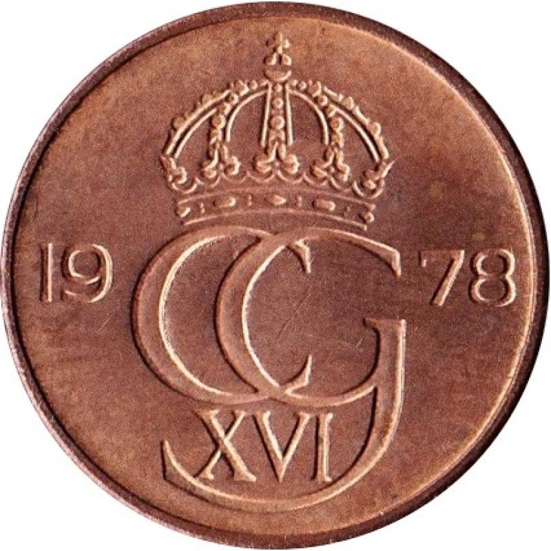 1982 Sweden Swedish 5 Ore Crowned Carl XVI Gustaf