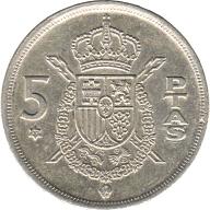 1978 Spain Spanish 5 Five Pesetas FRANCISCO FRANCO CAUDILLO Eagle of St John