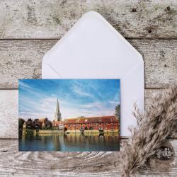 A6 Abingdon on Thames Oxfordshire Blank Greeting Card with envelope