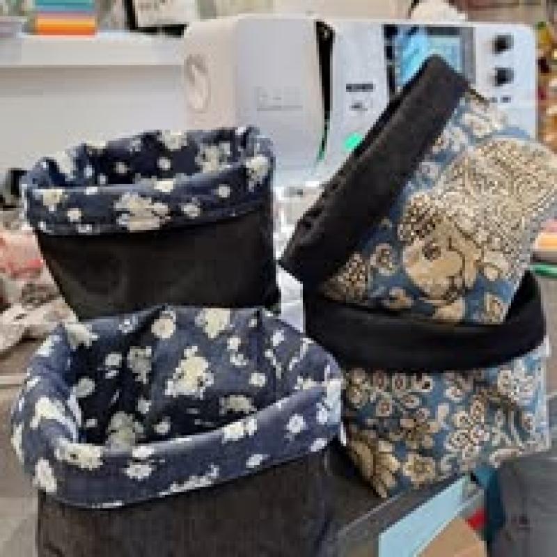 Handmade Fabric Storage Tub