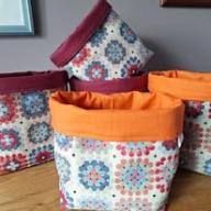 Handmade Fabric Storage Tub
