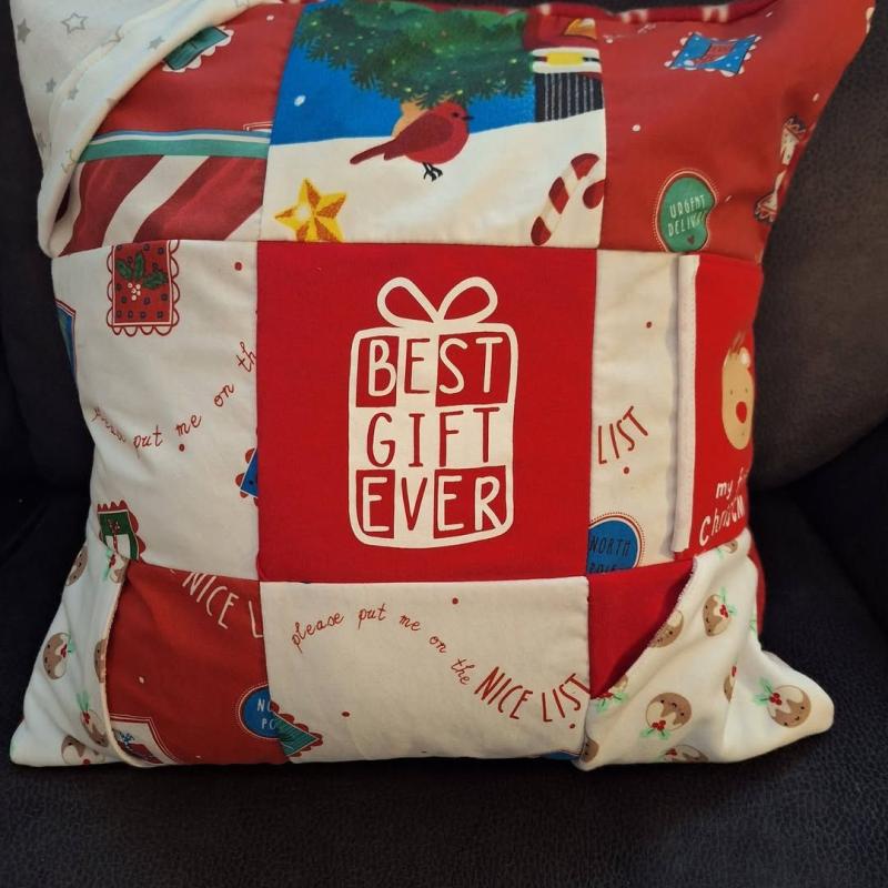 Keepsake Cushion made from preloved clothing