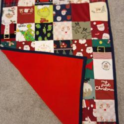 Keepsake Cot size blanket made from preloved clothing