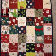 Keepsake Cot size blanket made from preloved clothing