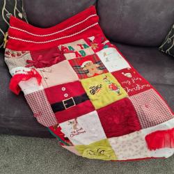 Keepsake Xmas Sack made from preloved clothing