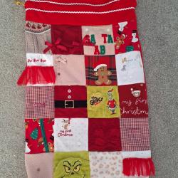 Keepsake Xmas Sack made from preloved clothing