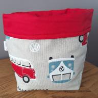 Handmade Fabric Storage Tub - Campervans