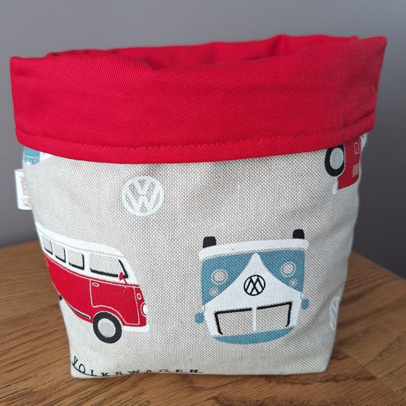 Handmade Fabric Storage Tub - Campervans