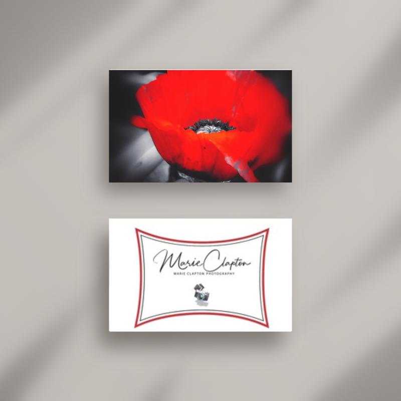 Single Poppy Blank Greeting Card with envelope
