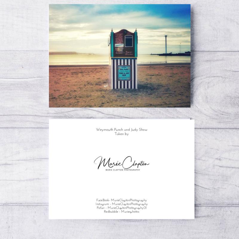 A6 Weymouth Punch and Judy Blank Greeting Card with envelope
