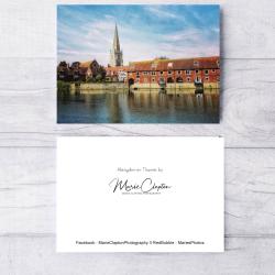 Single Abingdon on Thames Oxfordshire Blank Greeting Card with envelopes