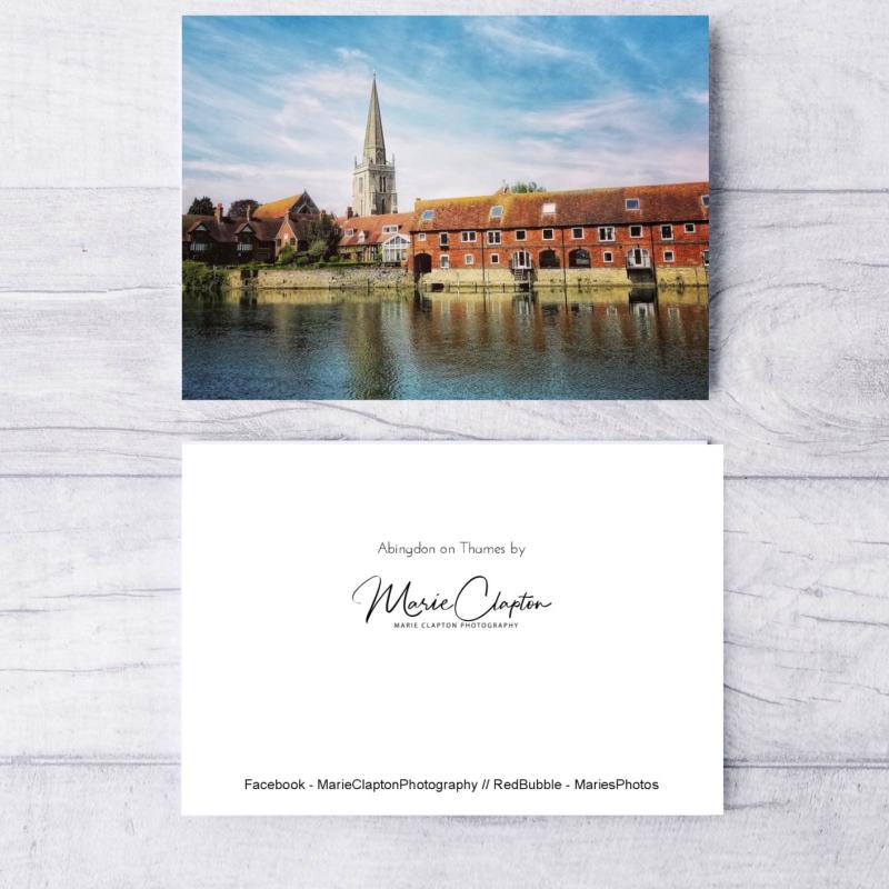 Single Abingdon on Thames Oxfordshire Blank Greeting Card with envelopes