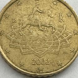 Italy 2002 50c Fifty Euro Cents Equestrian Statue of Marcus Aurelius