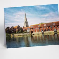 Single Abingdon on Thames Oxfordshire Blank Greeting Card with envelopes
