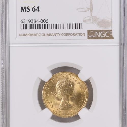 1963 Full Sovereign - NGC MS64