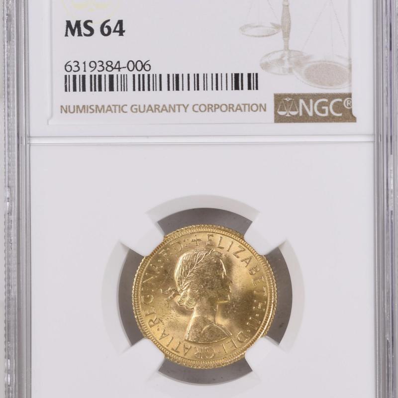 1963 Full Sovereign - NGC MS64