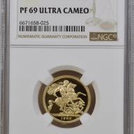 1980 Queen Elizabeth II Gold Proof Sovereign - NGC PF69UCAM