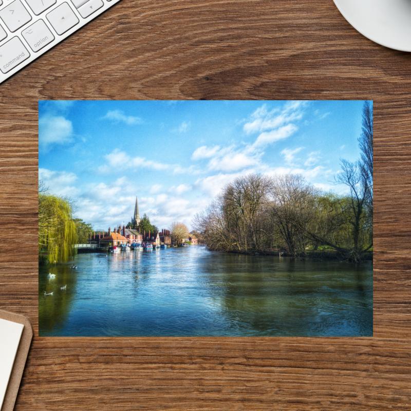 Pack of 5 Abingdon on Thames Oxfordshire  Blank Postcards