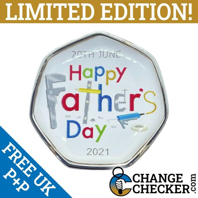 TGBCH Happy Fathers Day Tools Rare 50p Novelty Coin Limited Edition of 100