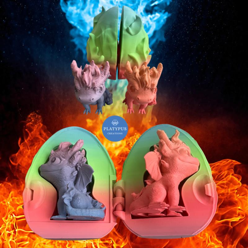 Baby Fire Dragon - Blue to Purple