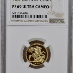 1985 Gold Proof Half Sovereign NGC PF69 Ultra Cameo