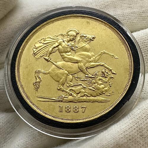 1887 Queen Victoria Golden Jubilee Quintuple Sovereign - 39.94grams