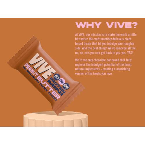 Case Of 20x Vive Choc Minis Peanut Butter Protein Bars Includes Postage