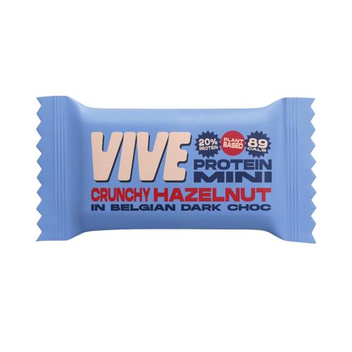 Case Of 20x Vive Choc Minis Crunchy Hazelnut Protein Bars Includes Postage