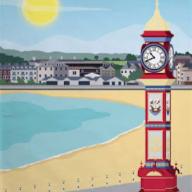Weymouth Clock Metal Sign By Artist Tabitha Mary Seller 368
