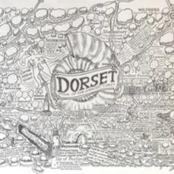 Dorset Heavy Cotton T Towel With Hand Drawn Map By James Illustrates