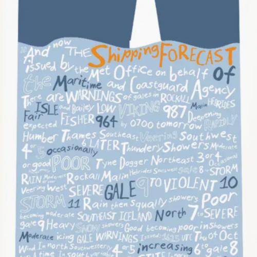 And Now The Shipping Forecast T Towel By Artist Tabitha Mary Seller 368