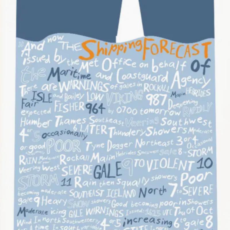 And Now The Shipping Forecast Fridge Magnet By Artist Tabitha Mary Seller 368