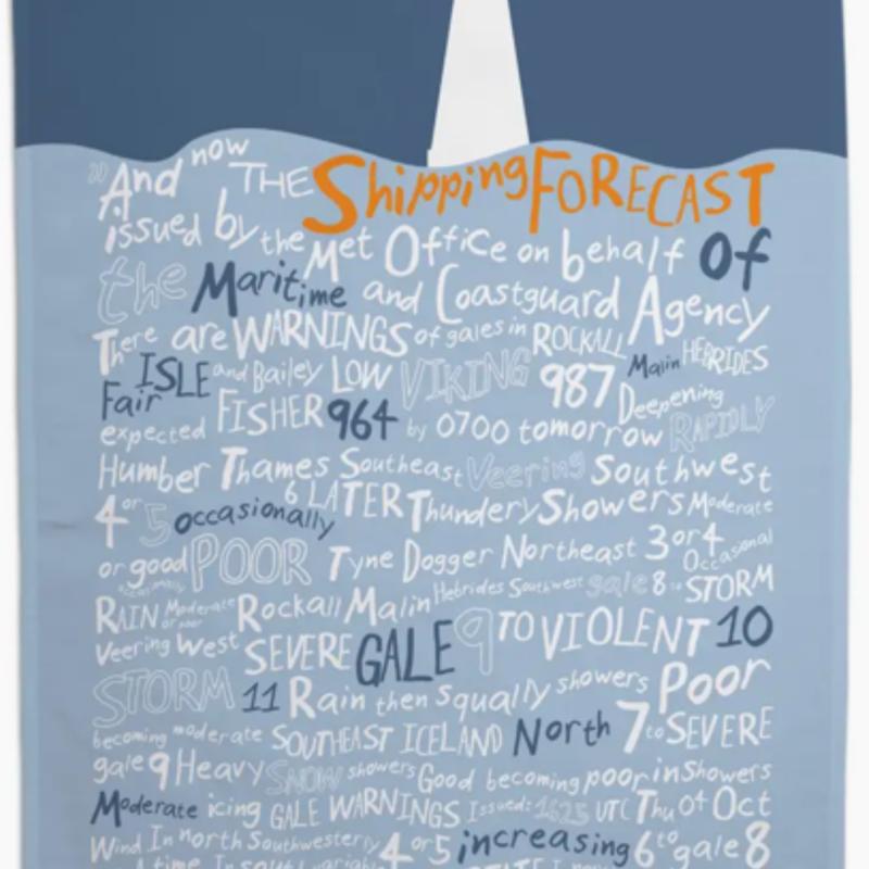 And Now The Shipping Forecast Metal Sign By Artist Tabitha Mary Seller 368